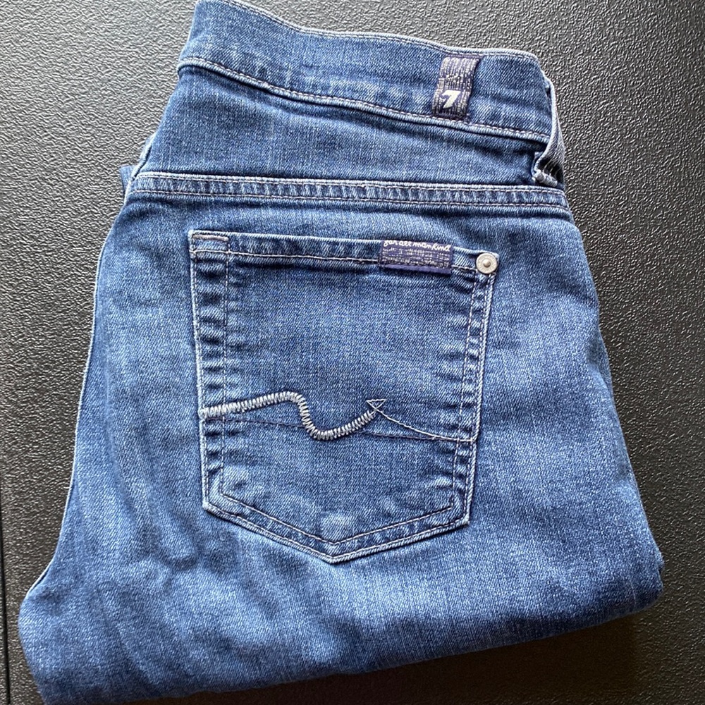 7FAMK straight leg jeans